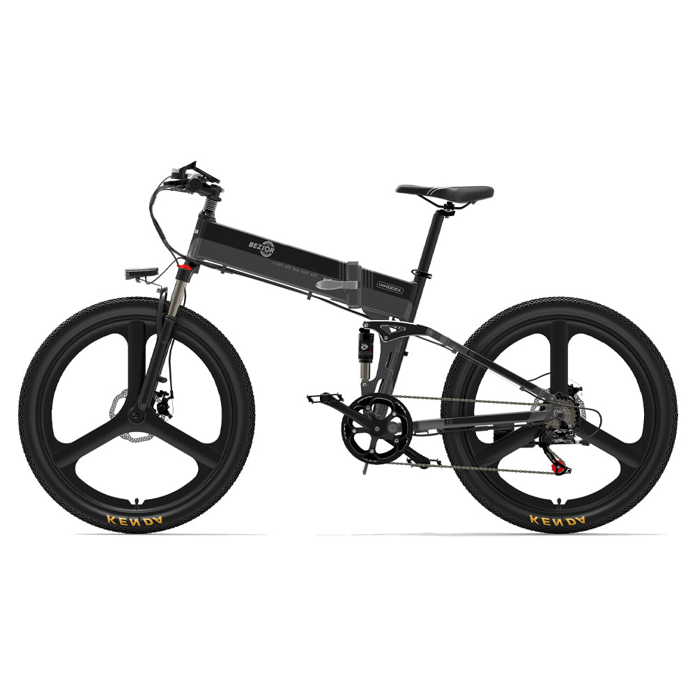 Bezior X500 Pro Integrated Tire Electric Mountain Folding Bike